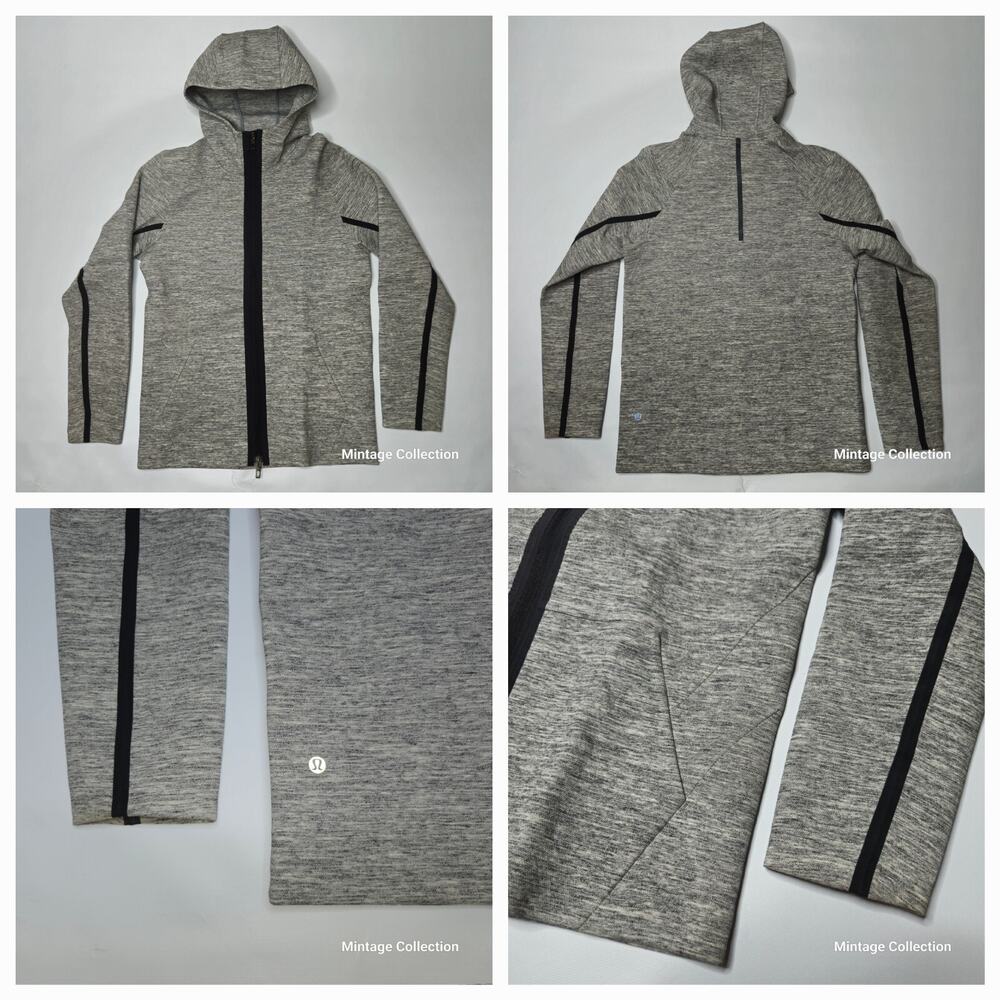 Lululemon Men's Stratum Full Zip Hoodie Heathered Grey Small